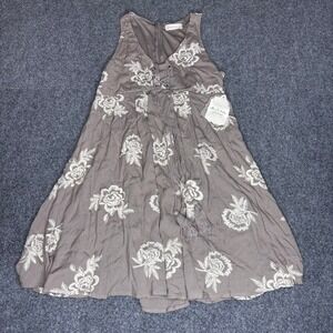 Altard State Floral Embroidered Sleeveless Dress‎ S Small Tassel